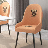 维雪华新款弧形椅套椅垫万能椅子套罩餐桌凳子套罩弹力加厚椅套餐椅套罩 【全扶手】哈尼熊-橙