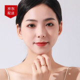TURBOSUN 银戒指女时尚甜美金色树枝气质简约指环520情人节礼物送女友 【活口可调节戒指】金色