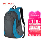 米熙mixi14英寸电脑包双肩包女休闲运动大容量旅行包18吋蓝色M5005