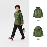 探路者（TOREAD）旗舰 儿童羽绒服男女中大童装秋冬季韩版超轻短款外套 矿石绿 130