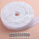 长科3号尼龙被套拉链头被罩加厚双头长拉锁被子替换专用的拉链配件 3号白色 拉链10米+3号拉头10个