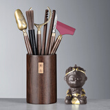 尚言坊茶道六君子茶具配件大全茶台泡茶工具套装茶刀茶夹刷茶桌摆件 4【黑檀木】壹品茶道六君子+大圣茶宠