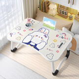 卓博床上电脑桌折叠书桌学生宿舍学习餐桌子CZ01圆腿卡槽杯托款 圆腿卡槽杯托款