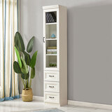 强象 玻璃门落地书柜简约现代带门组合储物柜多功能书橱收纳柜F-206 F-206-B