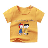 专一（Zhuanyi）夏季儿童纯棉短袖T恤卡通上衣宝宝婴儿衣服 短T-两个超人 73cm