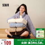 森马（Semir）外套女插肩袖珊瑚绒仿羊羔毛2024冬季立领宽松夹克109724108003