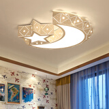 梵帝登 现代简约温馨浪漫个性创意led吸顶灯儿童房灯主卧室灯具男女孩圆形卡通幼儿园田园宝宝书房间灯饰 大号60cm（32W） 白光（不带遥控）