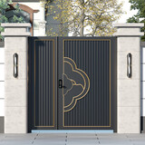 铝合金庭院别墅铝艺大门花园门不锈钢户外单双开大门铁艺乡村大门 一级镀锌铁（一平方）