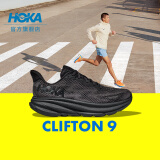 HOKA ONE ONE【李现同款】男款冬季克利夫顿9跑步鞋CLIFTON 9 C9缓震轻量透气 黑色/黑色 41