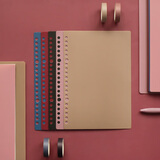可得优【一件包邮】莫兰迪色系活页本外壳笔记本子复古色系活页封皮自制磨砂封面 复古全色系【封面+环*10】 A4【30孔】