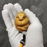 崖柏手把件木雕生肖蛇汽车挂件木制蛇雕刻个性创意小青蛇把玩件 黄杨木生肖蛇6公分左右