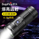 神火（supfire）M6-S强光手电筒P90灯芯超亮远射Type-C充电式探照灯定做应急骑行户外灯