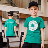 Converse 匡威儿童装男童短袖t恤夏季新款打底大童透气小女孩半袖运动T恤 8642鹦鹉绿-（印花）中性 160 /76 【建议身高152-158cm】