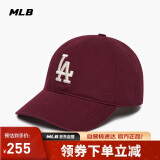 MLB帽子男女情侣棒球帽大标软顶鸭舌帽四季运动帽3ACP6601N-07RDS-F