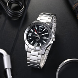 卡西欧（CASIO）剑鱼盖茨同款男表水鬼男士手表商务时尚简约防水指针石英表 MTP-VD01D-1B黑盘带数字