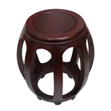 攀森红木家具 非洲花梨（学名:刺猬紫檀）鼓凳 实木圆凳 家用中式茶几矮凳换鞋凳坐墩圆凳子