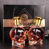 瓦塞宁骷髅头洋酒路易嘉伦三世死灵骑士XO白兰地40度 330mL*2瓶 2瓶礼盒装