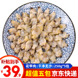 泰明扬新鲜活剥花甲肉蛤蜊肉250g/袋 冷冻无沙花蛤肉蚬子肉 花甲肉 1.25kg 【固形物80%】