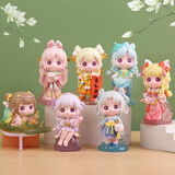 猴开心时遇春风可爱少女心潮玩盲盒玩具公仔女孩儿童节送朋友生日礼物 时遇春风【整套6盒不重复】