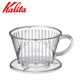 Kalita日本原装进口 手冲咖啡过滤杯 三孔扇形树脂滤杯101D/102D 101D，1-2人份（原装带粉勺）