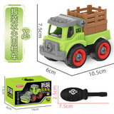 拥抱熊儿童拆装军事玩具车男孩DIY可拆卸组装警车摩托车军事车玩具 857-06MA拆装农夫围栏车