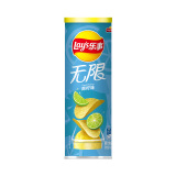 乐事（Lay's）无限薯片 青柠味 104g 罐装 膨化食品 零食 休闲食品 