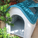 华元宠具（hoopet）狗窝狗房子狗屋室外小型大型犬室内别墅户外狗笼狗窝四季通用夏季 中号-带天窗带门【30斤】