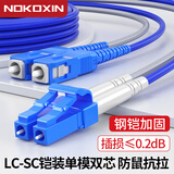 诺可信（Nokoxin）电信级光纤跳线 单模双芯LC-LC 千兆万兆铠装尾纤线 防鼠抗拉抗弯曲可定制 铠装单模双芯LC-SC 10米