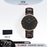 丹尼尔惠灵顿（DanielWellington）DW手表Classicblack系列40mm男表生日礼物DW00100128