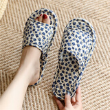 CamalgOri木地板拖鞋日式居家室内静音棉布底软底不伤实地板拖鞋布艺女 女款 003小可爱 女款 小码适合35-37脚