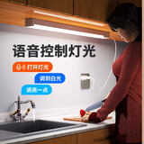 爱耐特厨房灯橱柜灯led柜底灯插电免接线led灯条高亮照明可调光长条壁灯 智能语音款-长度66.5cm