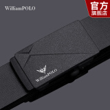 WILLIAMPOLO【已售10万】英皇保罗皮带男真皮自动扣青年商务腰带纯牛皮裤带 磨砂黑115cm 选尺寸请联系客服