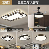 【包安装】万锦华灯智能北欧LED客厅灯现代简约吸顶灯网红家用大气全屋灯具套餐三室两厅卧室餐厅个性灯饰 包安装套餐2 三室两厅大客厅 不包安装退230