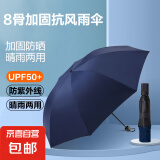 京东物流，限时低价⭐手动折叠晴雨伞防晒防紫外线男女雨季遮阳 8骨黑胶加固手动晴雨伞C款 颜色随机