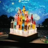赟娅迷你酒瓶冰柜小夜灯仿真饮料瓶冰块发光摆件氛围灯六一儿童节礼物 城堡小夜灯