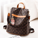 奈佰琪（NaiBaiQi）实用生日礼物女士包包女包双肩包百搭复古大容量旅行背包 送女友 8107橙色 礼盒装+玫瑰花