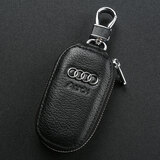 车都尉汽车真皮钥匙包套适用于 奥迪A4L A5 A6L q5q7q3A3A7S6 经典黑