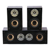 奥斯堡4寸 壁挂后置 中置 环绕音箱 无源木质音响 组合 家庭影院标配 环绕中置组合