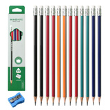 英雄（HERO）铅笔 软化木三角杆抽条皮头削尖学生考试素描绘图铅笔 12支装 1005-2B