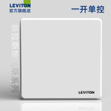立维腾（LEVITON）拉斯维加斯白色光面插座面板 五孔86型 二三插 暗装墙壁电源5孔 一开单控开关