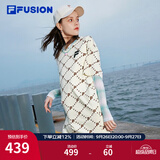 FILA FUSION 斐乐潮牌女子针织连衣裙夏新款宽松潮流运动裙子 仿古白-IV（宽松版型） M 165/84A