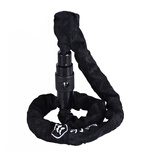 玥玛 摩托车链条锁 防盗锁自行车锁双面内铣槽锁芯门锁7757-1.2米黑色