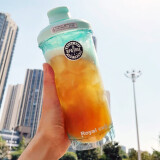 Royal Cup摇摇杯健身蛋白粉搅拌杯奶昔运动塑料水杯 青柠绿 600ml