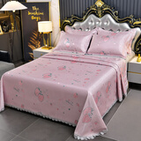 怪怪猫凉席冰丝席三件套可水洗1.8米夏凉席双人空调席单人床单1.5m席子 草莓派对 230*250cm三件套（适合1.5米床）