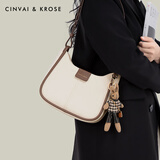CinvaiKrose包包女包水桶包女新款2026斜挎包腋下包单肩包女款新年礼物 米白