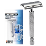 英吉利老式剃须刀手动刮胡刀刮毛刀刀片男士双面刮脸刀 仿古式刮胡子刀1刀架1刀片