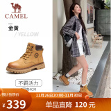 骆驼（CAMEL）王俊凯同款马丁靴户外工装大黄靴女 GF122W7790 金黄 36