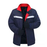 左斯客冬季工作服棉衣男不可拆卸加厚内胆棉服劳保服防寒服车间工程服 藏蓝 短款棉服  带反光条 175  135斤左右