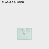 CHARLES&KEITH简约搭扣多卡位迷你卡包女生日礼物情人节礼物送女友CK6-50701392 Sage Green灰绿色