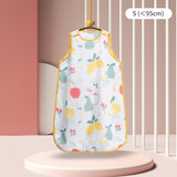 抱抱熊婴儿背心睡袋宝宝薄款防踢被儿童新生儿夏季幼儿防惊跳睡袋春秋款 维克多梨80码